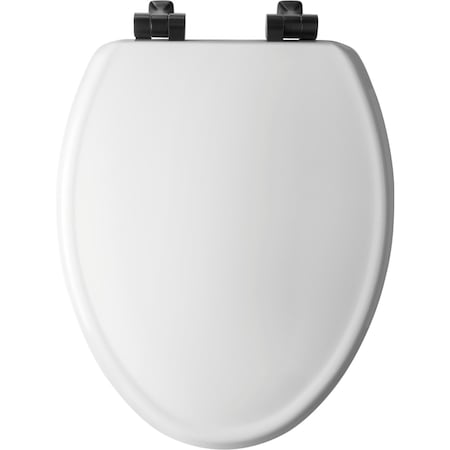 Bemis Benton Slow Close Elongated White Enameled Wood Toilet Seat 126MBSL 000